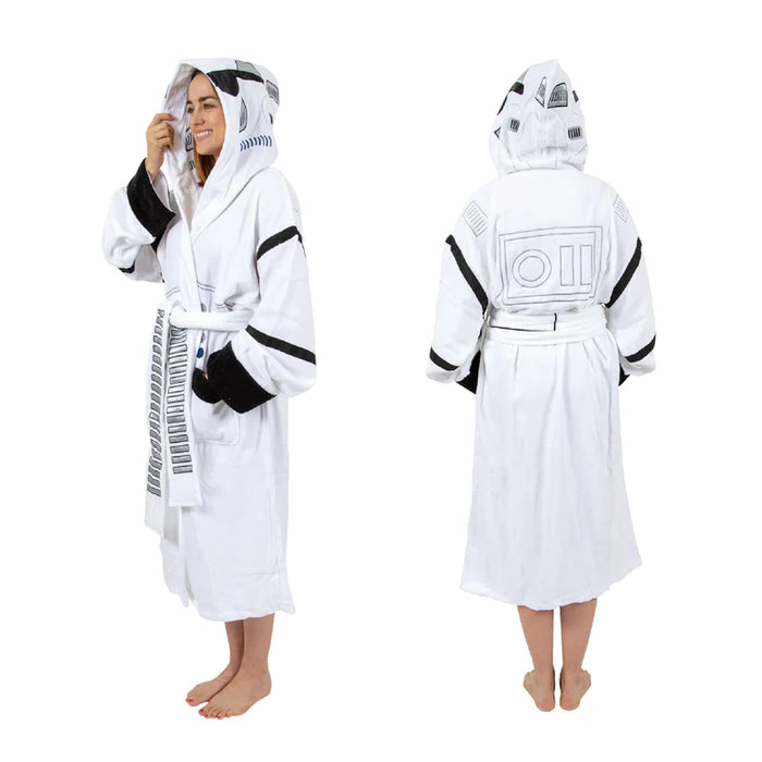 Star Wars - Stormtrooper Unisex Hooded Bathrobe for Adults | One Size Fits Most