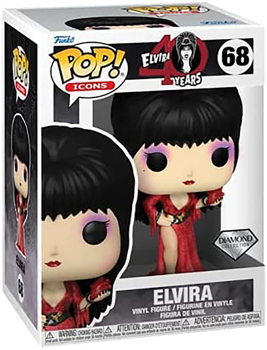 Elvira 40th Anniversary Funko POP Vinyl Figure | Elvira (Diamond Glitter)