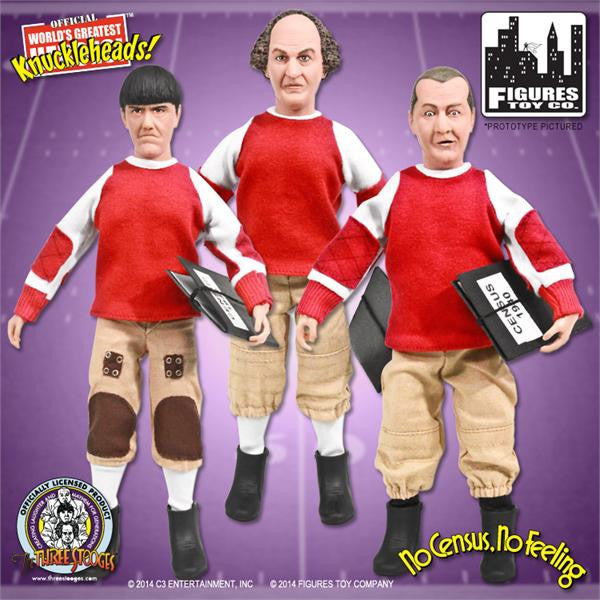 The Three Stooges 8 Inch Deluxe Figurines: No Census, No Feeling Set of 3