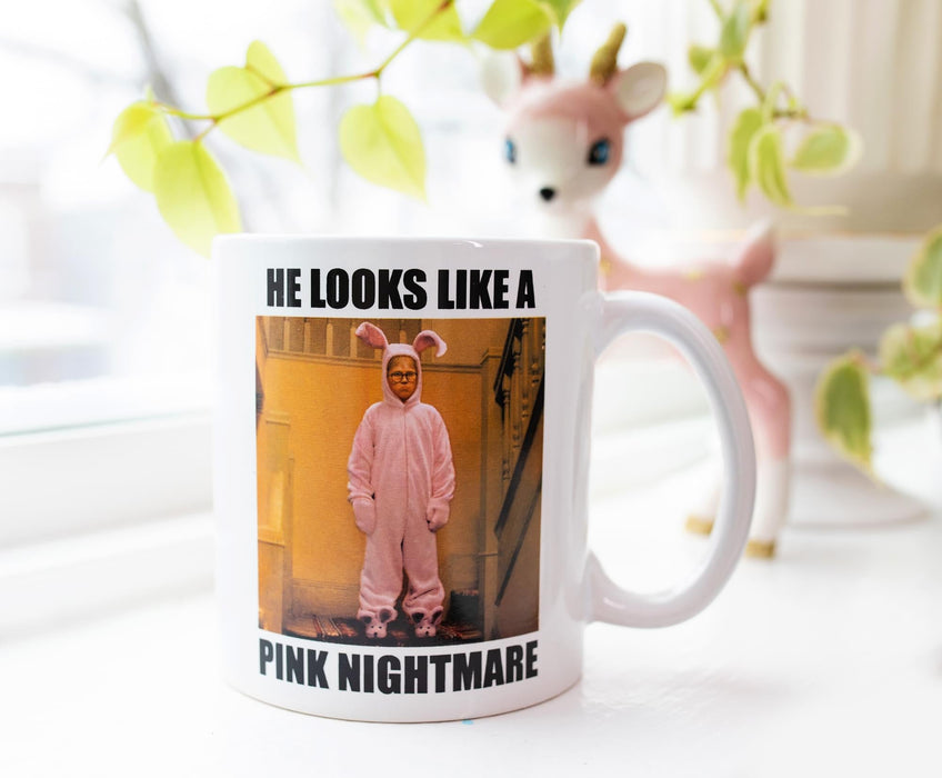 A Christmas Story Pink Nightmare Ceramic Mug | Holds 20 Ounces