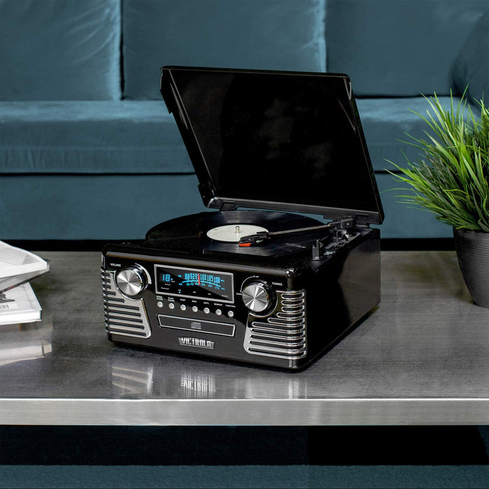Victrola Retro Record Player with Bluetooth and 3-speed Turntable