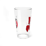Opposite side of the I Heart Sven pint glass showing the Svengoolie logo with a face inside a red circle beside red SVEN lettering.
