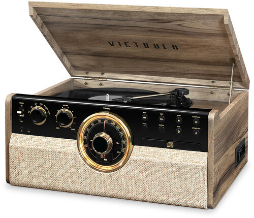 Victrola Empire Bluetooth 6 In 1 Music Center (33/45/78) (Farmhouse Walnut)