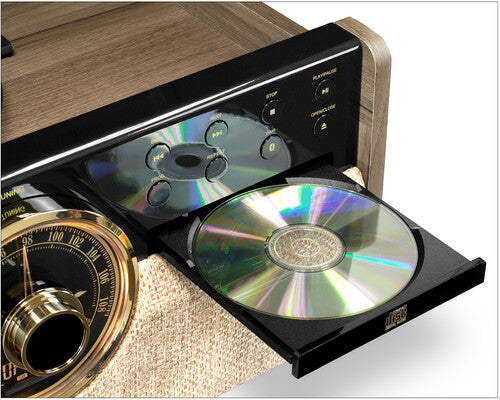 Victrola Empire Bluetooth 6 In 1 Music Center (33/45/78) (Farmhouse Walnut)