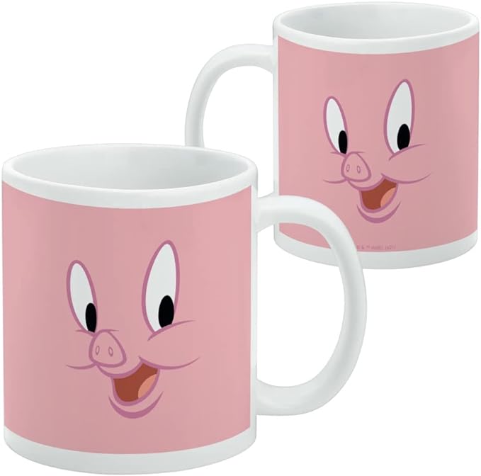 Mug featuring design named Looney Tunes - Porky Pig Face Mug, product image 2 of 3