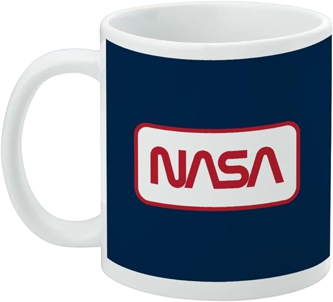 Mug featuring design named NASA - Rectangle Worm Logo Mug, product image 3 of 3