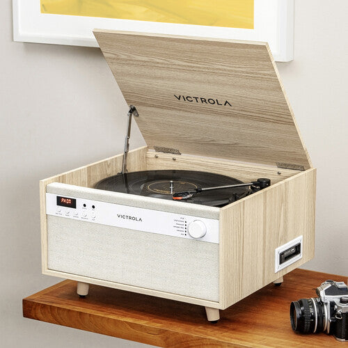 Victrola Century Bluetooth 6-in-1 Music Center Natural Wood product image 10 of 11