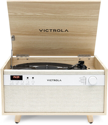 Victrola Century Bluetooth 6-in-1 Music Center Natural Wood product image 1 of 11
