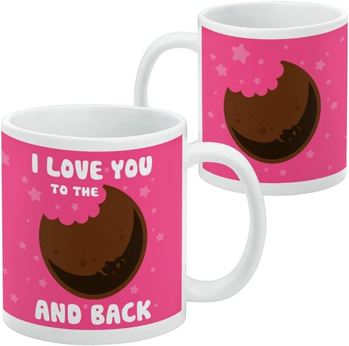 Mug featuring design named Moon Pie - Love You to the Moon Mug, product image 2 of 3