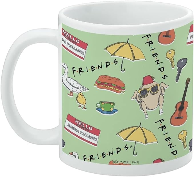 Mug featuring design named Friends - Icons Pattern Mug, product image 2 of 3