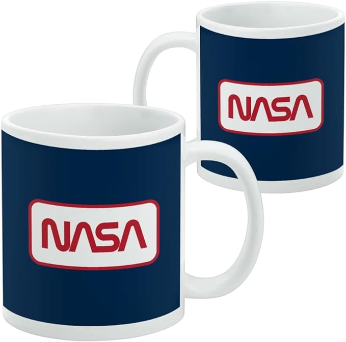 Mug featuring design named NASA - Rectangle Worm Logo Mug, product image 2 of 3