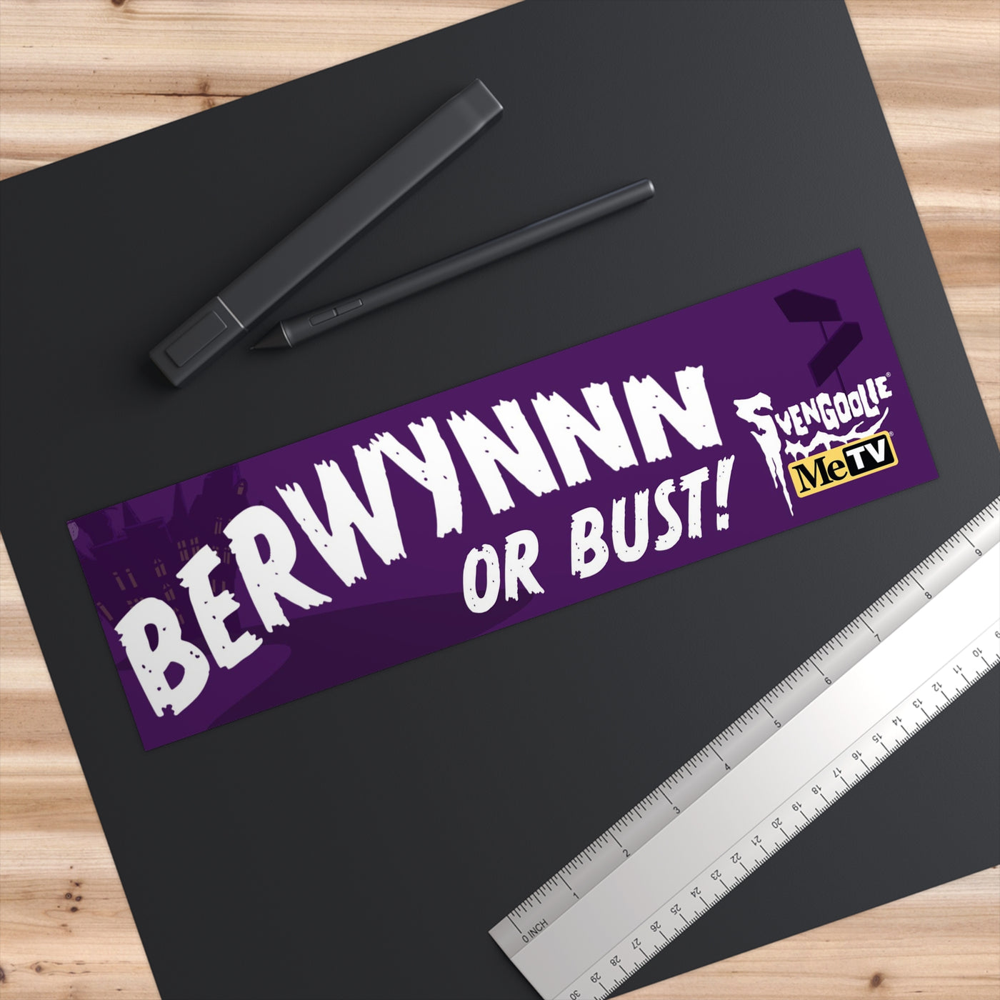 "Berwyn or Bust" Svengoolie® Bumper Sticker — MeTV Mall