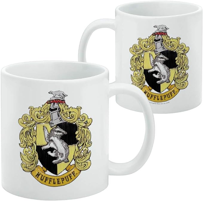 Mug featuring design named Harry Potter - Painted Hufflepuff Crest Mug, product image 3 of 3