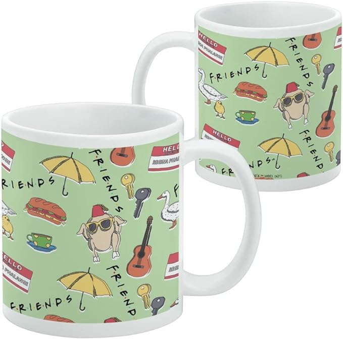 Mug featuring design named Friends - Icons Pattern Mug, product image 3 of 3