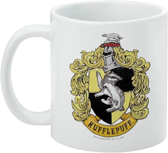 Mug featuring design named Harry Potter - Painted Hufflepuff Crest Mug, product image 2 of 3