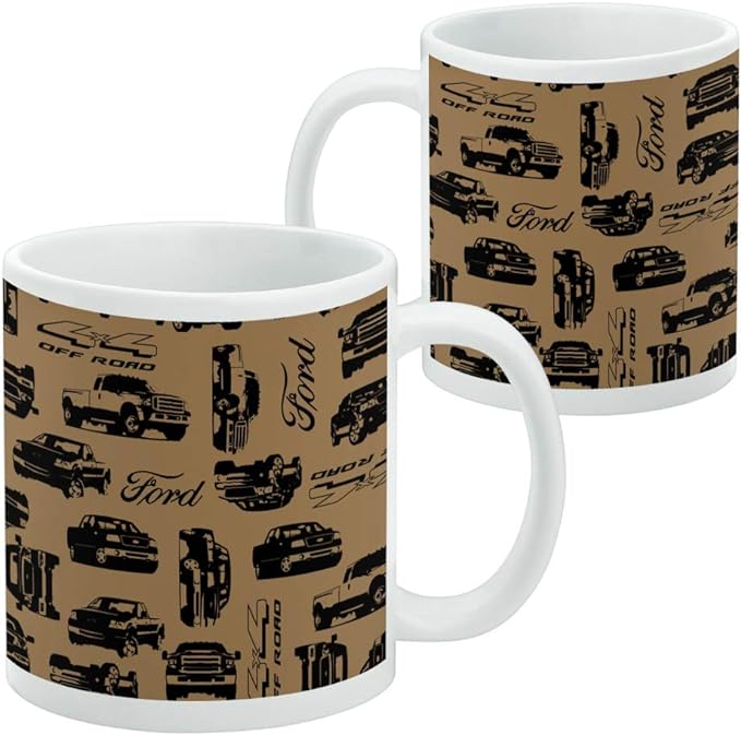 Mug featuring design named Ford - Ford Trucks Pattern Mug, product image 2 of 3