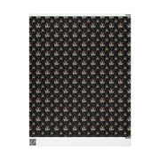 Flat sheet of Svengoolie wrapping paper showing the repeating face logo pattern.