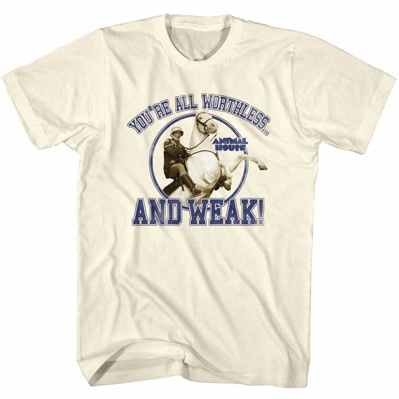 T-Shirt featuring design named Animal House - Worthless and Weak