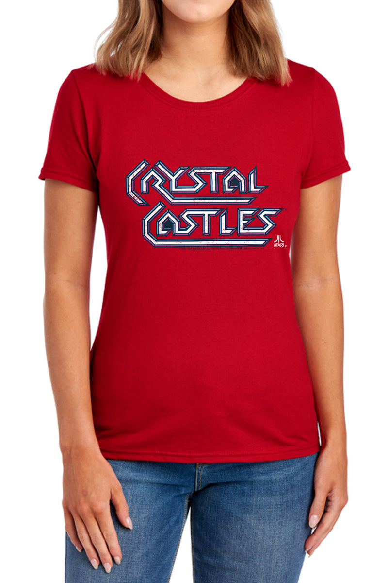 T-Shirt featuring design named Atari - Crystal Castles Distressed Logo, product image 2 of 2