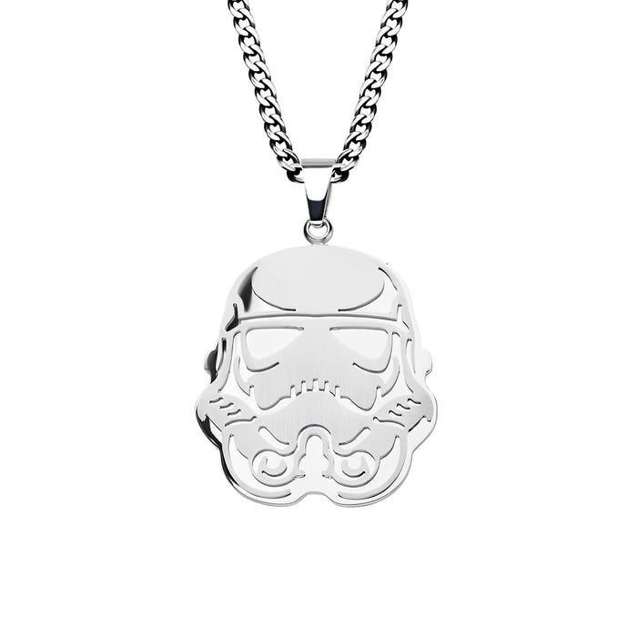 Star Wars - Stormtrooper Stainless Steel 24" Chain Pendant Necklace