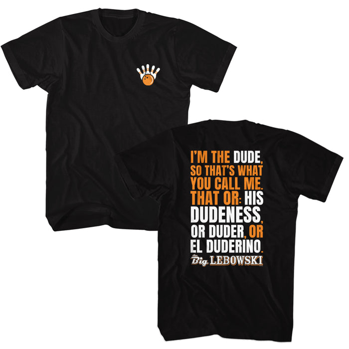 The Big Lebowski - I'm The Dude (Front & Back)