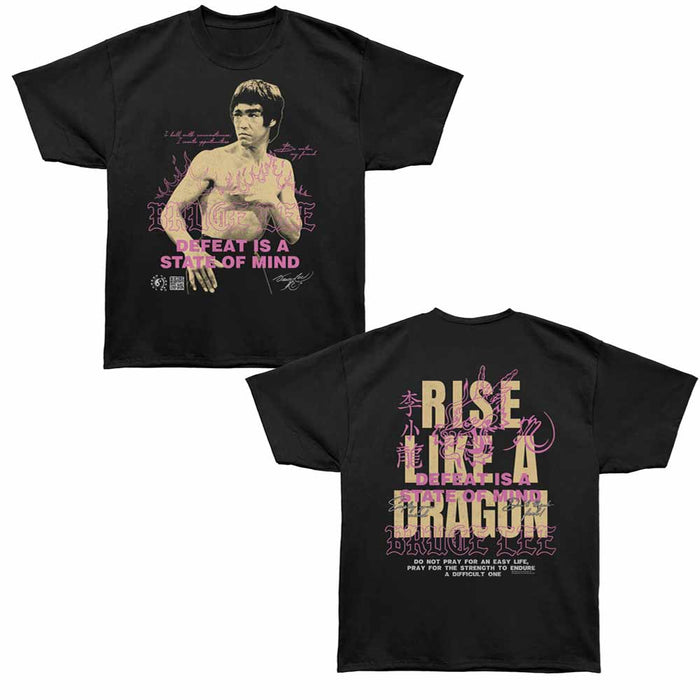 Bruce Lee - Rise Like a Dragon (Oversized) (Front & Back) (Black)
