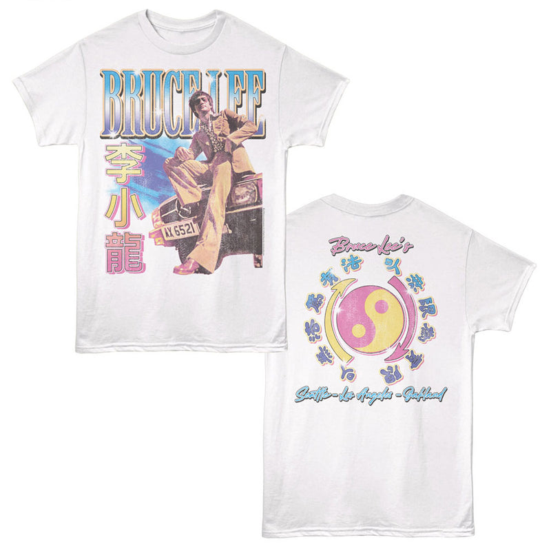 T-Shirt featuring design named Bruce Lee - Jun Fan Car Sit (Front & Back)