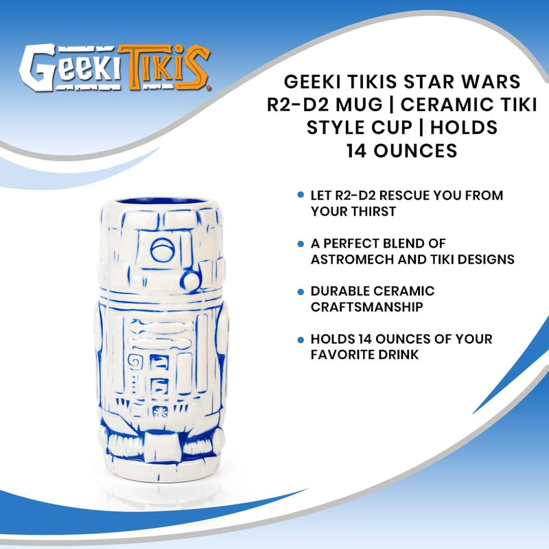 Geeki Tikis Star Wars R2-D2 Mug | Ceramic Tiki Style Cup | Holds 14 Ounces product image 7 of 7