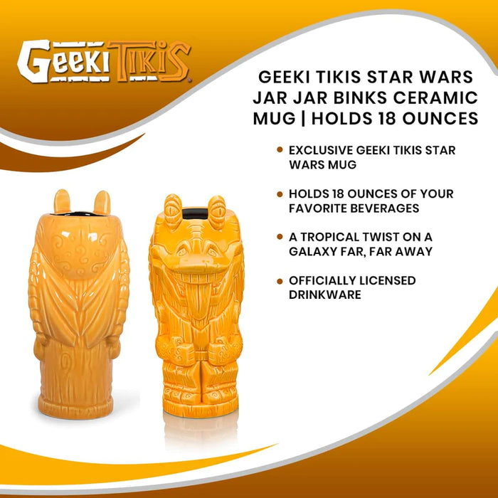 Star Wars - Geeki Tikis Star Wars Jar Jar Binks Ceramic Mug | Holds 18 Ounces