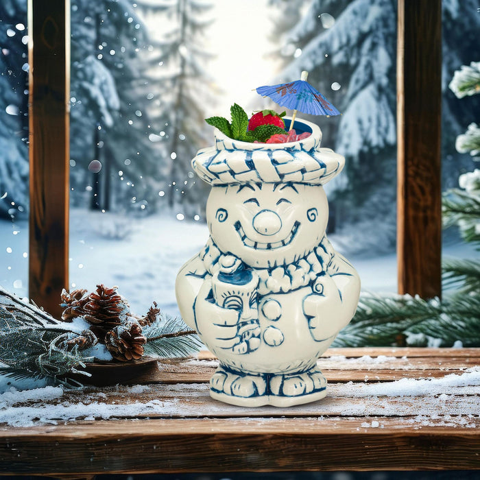 Geeki Tikis Sippin' Snowman 26 Ounce Ceramic Mug