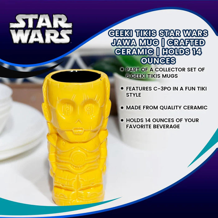Star Wars - Geeki Tikis Star Wars C-3PO Mug | Crafted Ceramic | Holds 14 Ounces