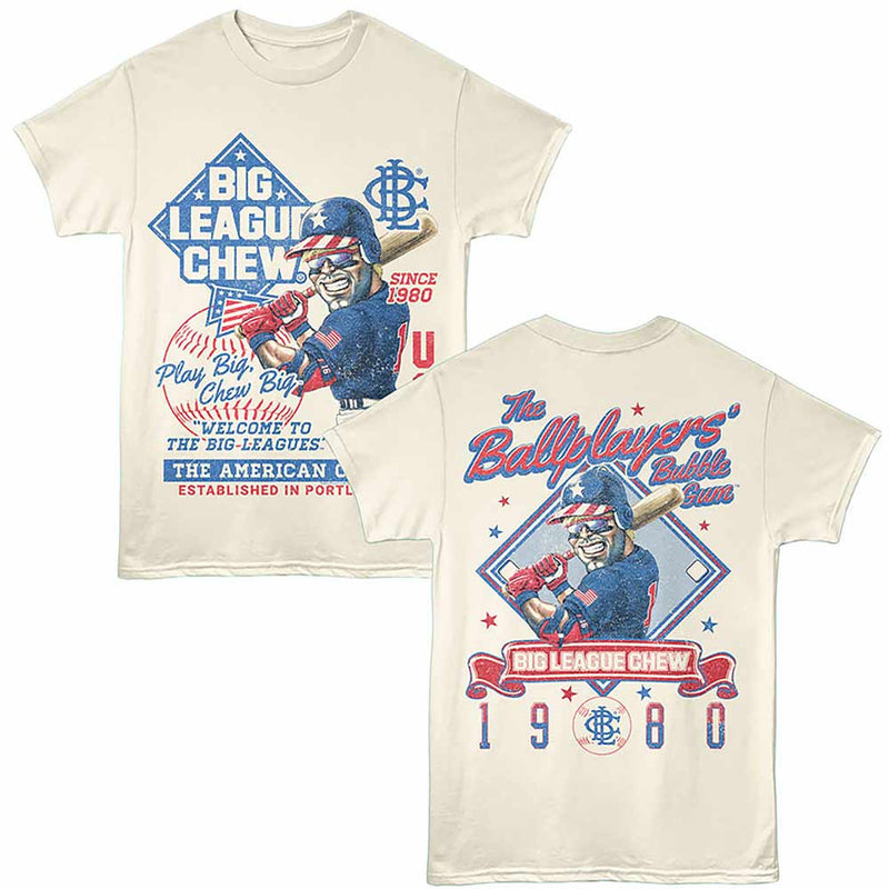 T-Shirt featuring design named Big League Chew - Patriotic Slugger (Front & Back)