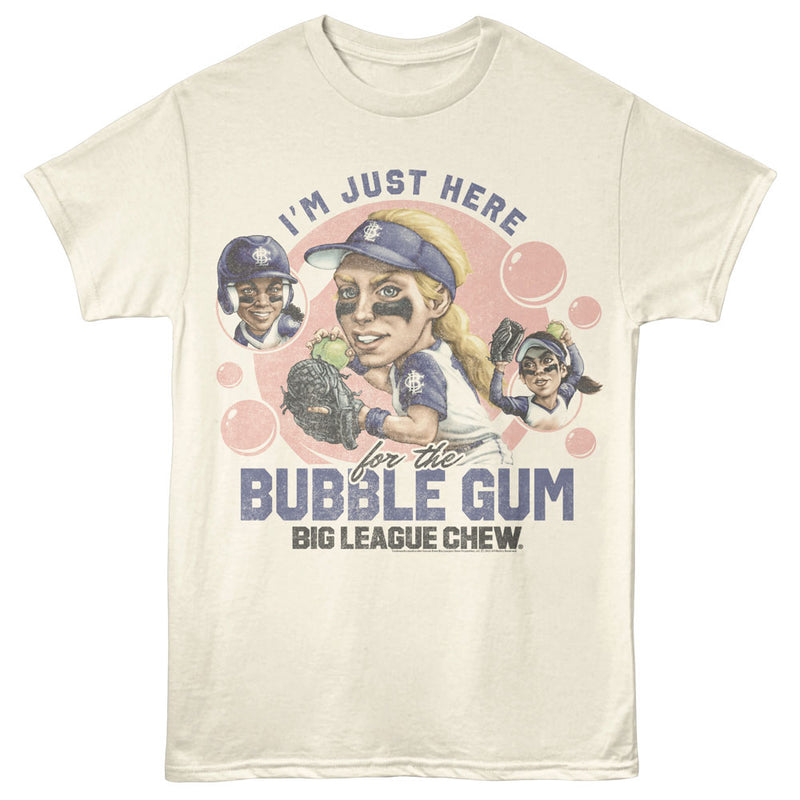 T-Shirt featuring design named Big League Chew - Here for the Bubble Gum (Softball)