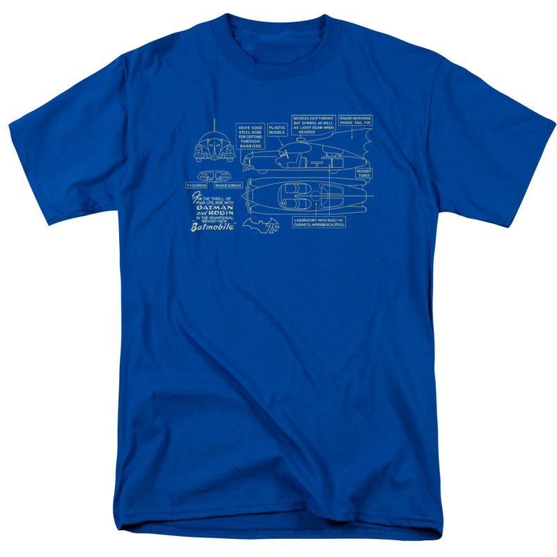 T-Shirt featuring design named Batman - Batmobile Schematics