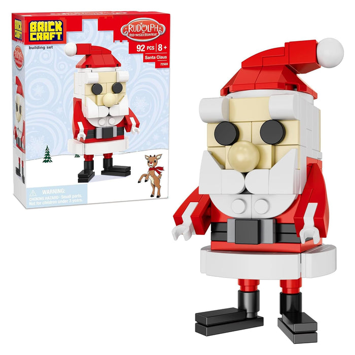 Rudolph The Red-Nosed Reindeer - Santa Figure 93-Piece Brickcraft Building Set