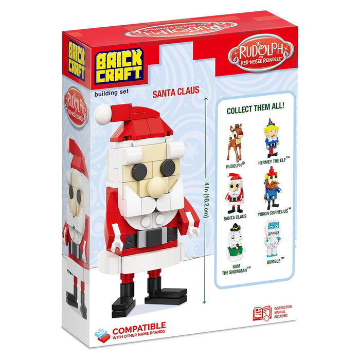 Rudolph The Red-Nosed Reindeer - Santa Figure 93-Piece Brickcraft Building Set