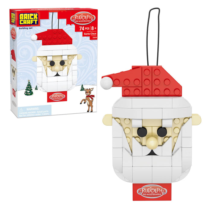 Rudolph The Red-Nosed Reindeer - Santa Ornament 77-Piece Brickcraft Building Set
