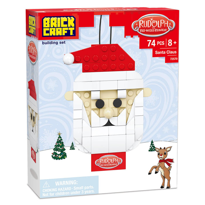 Rudolph The Red-Nosed Reindeer - Santa Ornament 77-Piece Brickcraft Building Set