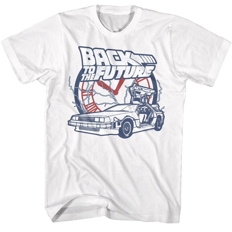 T-Shirt featuring design named Back to the Future - Clock & Lightning