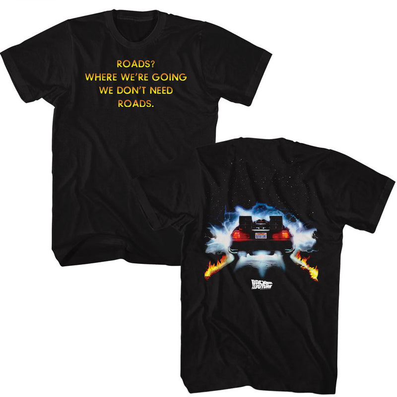 T-Shirt featuring design named Back to the Future - Roads (Front & Back)