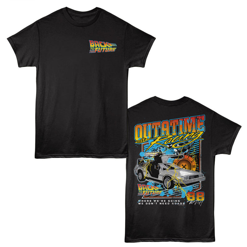 T-Shirt featuring design named Back to the Future - Outatime Racing (Front & Back)