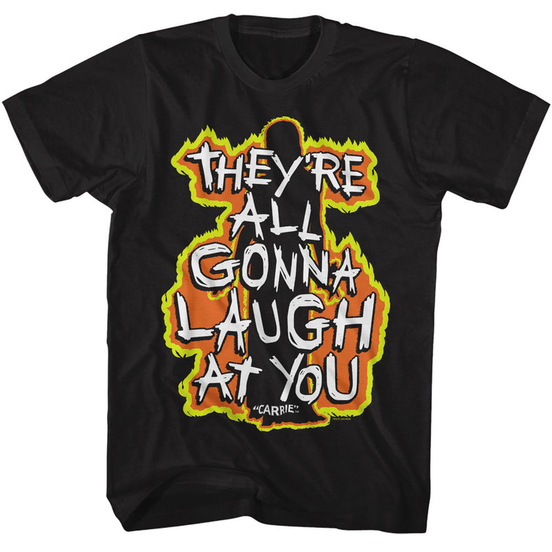 T-Shirt featuring design named Carrie - Fiery Laugh at You