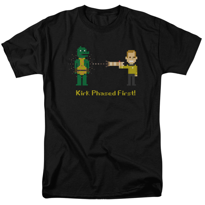 T-Shirt featuring design named Star Trek - Kirk Phased First, product image 1 of 2