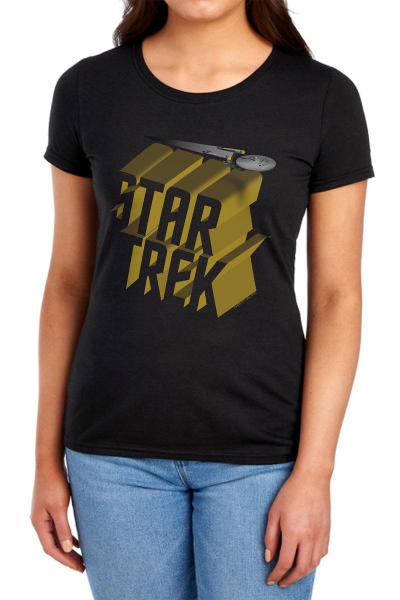 T-Shirt featuring design named Star Trek - 3D Logo, product image 2 of 2