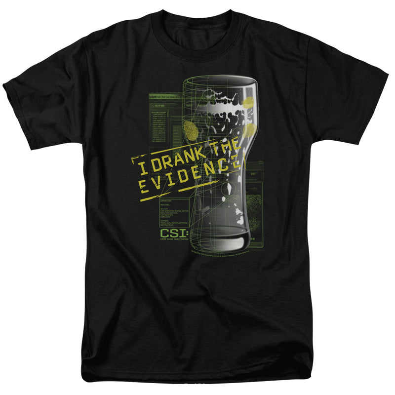 T-Shirt featuring design named CSI: Crime Scene Investigation - I Drank the Evidence