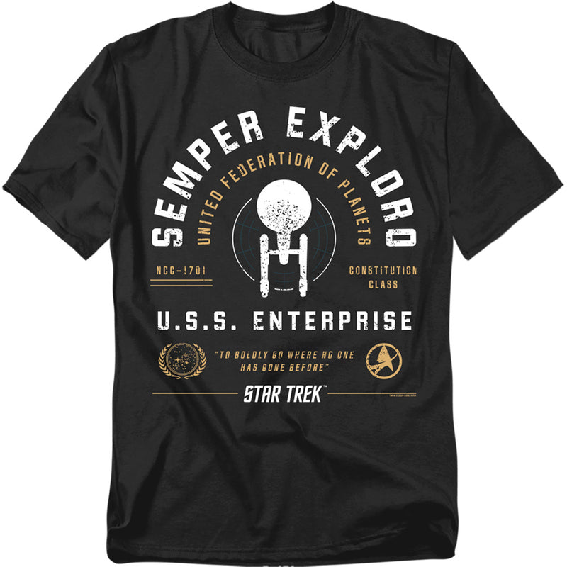 T-Shirt featuring design named Star Trek - Semper Exploro Enterprise