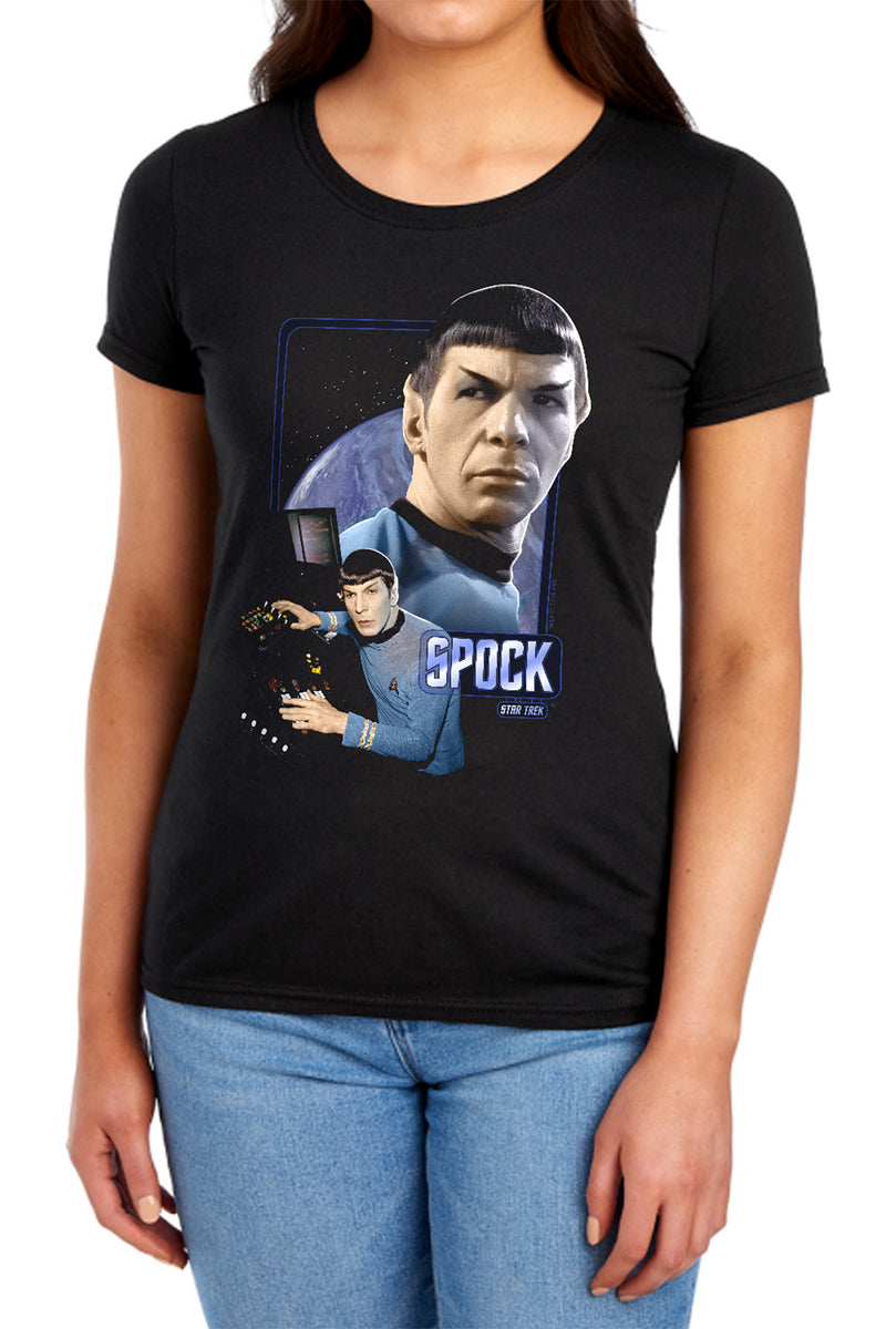T-Shirt featuring design named Star Trek - Spock at the Controls, product image 2 of 2