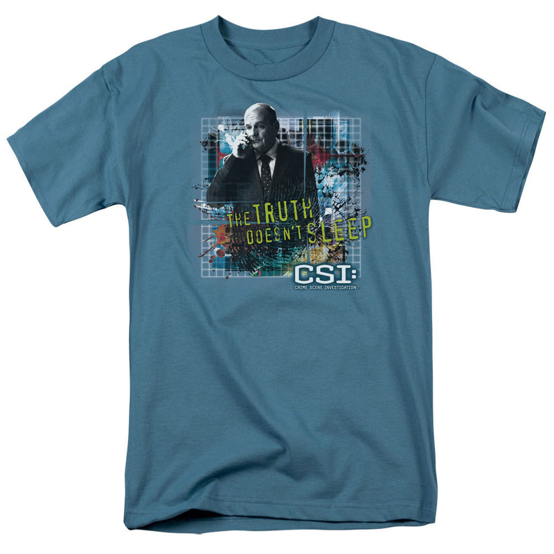 T-Shirt featuring design named CSI: Crime Scene Investigation - Truth Doesn't Sleep