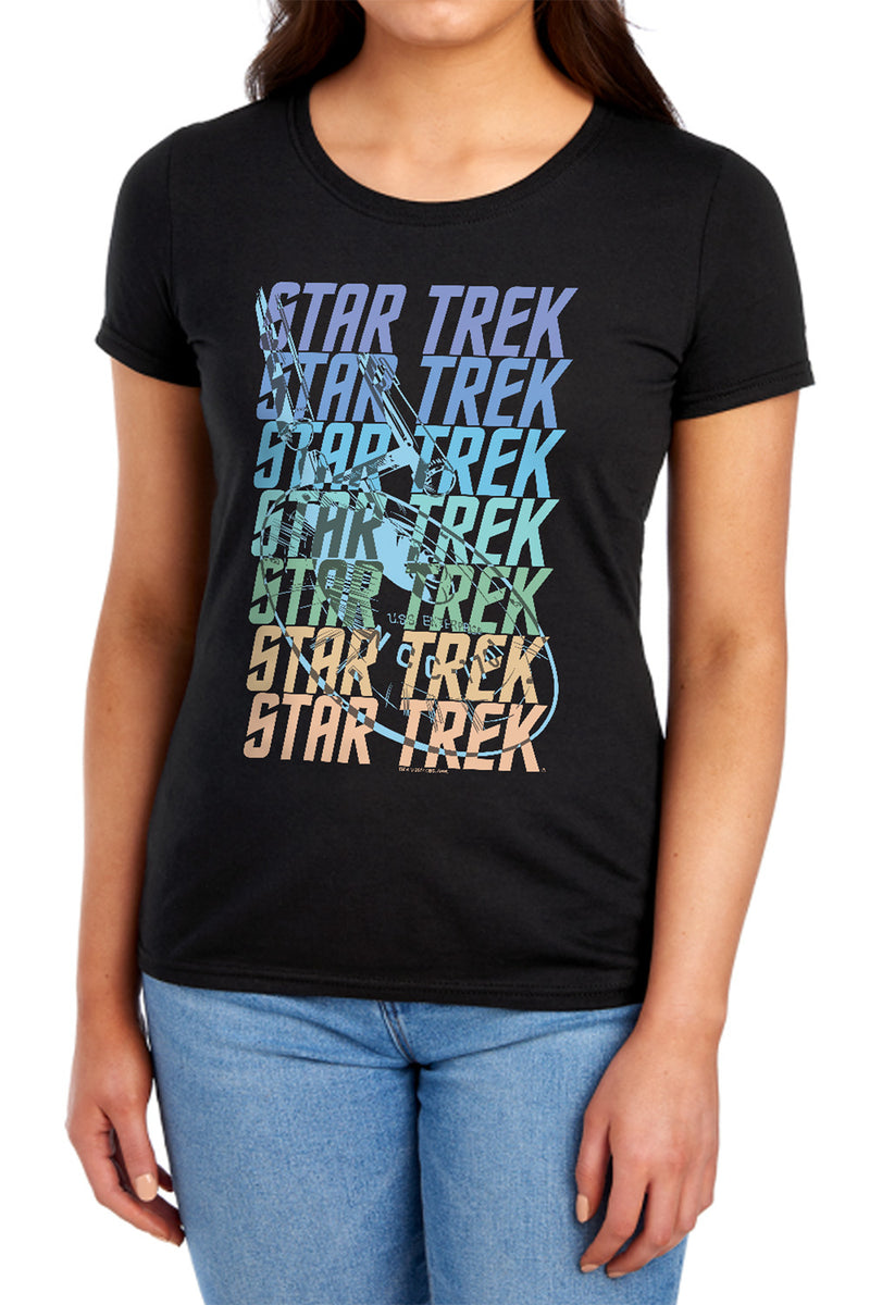 T-Shirt featuring design named Star Trek - Multi Logo Enterprise, product image 2 of 2