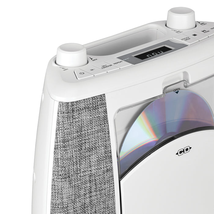 Jensen Portable Bluetooth CD Music System (White)